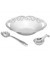 With a feminine edge and pretty perforated detail in pure aluminum, the French Perle pasta bowl and servers present your favorite comfort foods with decidedly vintage charm. A brilliant complement to French Perle dinnerware. (Clearance)