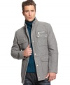 Shield yourself from winter chills in this handsome INC International Concepts wool jacket.