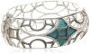 Judith Jack Turq Matrix Sterling Silver, Turquoise and Marcasite Caged Bangle Bracelet