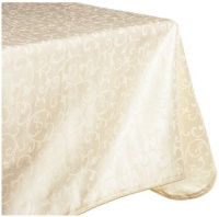 Lenox Opal Innocence 60-by-120-Inch Oblong / Rectangle Tablecloth, Ivory