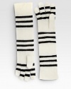 EXCLUSIVELY AT SAKS. Striped wool-blend gloves with a hint of shimmer.Polyester/nylon/wool/angoraAbout 14 longImported