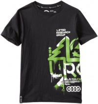 LRG - Kids Boys 8-20 Stencil Tee, Black, Medium