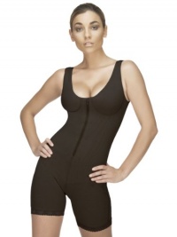 Vedette 124 Black: Full Body Suit Mid-thigh Corset Shapewear