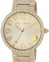 Betsey Johnson Women's BJ00236-02  Analog Gold Tone Case Set in Crystal Watch