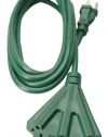 Woods 2466 8-Foot Outdoor Extension Cord with 3-Outlets, Green