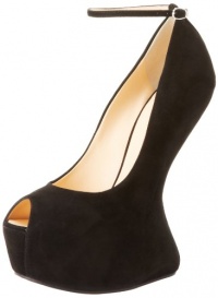 Giuseppe Zanotti Women's E36016 Peep-Toe Pump,Nero,7.5 M US