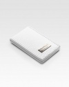 Magnetic money clip in pebbled calf leather. 1½W X 2¾H Made in Italy