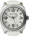 Michael Kors Rubber White Strap And Dial Men's Watch #MK7050