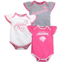 Newborn Jacksonville Jaguars 3 Piece Creeper Set (0/3M - 6/9m) 3-6 Months