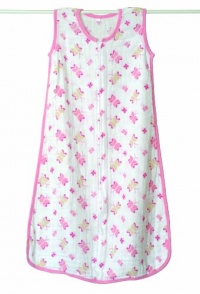 aden + anais Slumber Muslin Sleeping Bag Single Layer, Princess Posie - Butterfly, X-Large