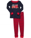 Snug like a bug in a rug. He'll be ultra-cozy and comfy in this fire truck pajama set from Carter's.