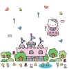 RoomMates RMK1200GM Hello Kitty Princess Castle Peel & Stick Giant Wall Decal