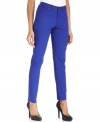 T Tahari's skinny jeans give your wardrobe a boost with a bright colored wash.