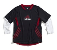 Adidas Boys 2-7 Fast Tech Top, Black, 7X