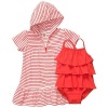 Carter's 2pc Swim Set - Stripes & Ruffles-6 Months