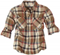 Timberland Boys 2-7 Convertable Sleeve Shirt, Shitake, 6