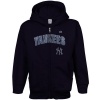 MLB Majestic New York Yankees Youth High and Tight Full Zip Hoodie - Navy Blue (X-Large)