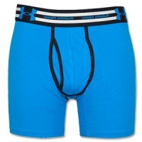 Under Armour Charged Cotton 6 Boxer Briefs - Light Blue/Yellow