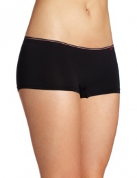 Tommy Hilfiger Women's Seamless Boy Short, Black, Medium