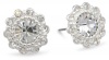 Nine West We Do I Do Crystal Silver-Tone Crystal Flower Stud Earrings