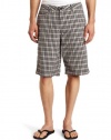 DC Men's Atrain Plaid Classic Fit Chino Board Shorts