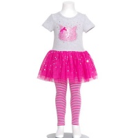 Bonnie Jean Gray Fuchsia Tutu Kitty Outfit Toddler Little Girls 2T-6X