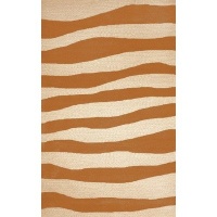 Liora Manne Spello Wavey Stripe Orange Outdoor Rug 8'3 x 11'6