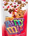 Friskies Party Mix, Mixed Grill Crunch Cat Treats, Chicken, Beef & Salmon Flavors, 2.1-Ounce Pouches (Pack of 10)