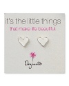 When it just takes a little something, these Dogeared sterling silver studs have just enough heart.