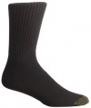 Gold Toe Men's Cotton Crew Athletic Sock, Black 10-13, 6-Pack