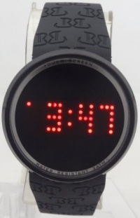 LED TOUCH SCRREN Digital Watch Time N Calender Black Plastic Band