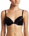 On Gossamer Women's Boudoir Blooms Bump It Up Bra, Black, 32A