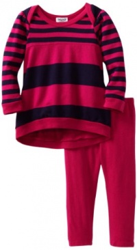 Splendid Littles Baby-girls Newborn Cambridge Mixed Stripe Tunic Set, Raspberry, 18-24 Months