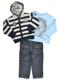 Kenneth Cole Boys 2-7 Hooded Sweater3 Piece Pant Set