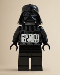 Feel the power of the dark side at home with the LEGO® Star Wars™ Darth Vader Minifigure Clock. The perfect addition to every LEGO® Star Wars™ collection, this menacing decor features a digital, lighted display and alarm clock.