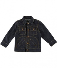 LRG Classic Raw Denim Jacket (Sizes 4 - 7) - raw dark indigo denim, 5