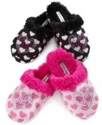 She'll love slipping her feet into these chic slippers by Laura Ashley with heart detail galore.