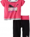 Puma - Kids Baby-Girls Infant Cutie Capri Set, Pink, 24