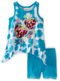 Nannette Baby-girls Infant Top And Short Set, Turquoise, 12 Months