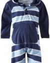 Splendid Littles Baby-boys Infant Chesapeake Rugby Romper, Sky, 12-18 Months