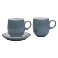 Denby Azure Large Curve Mugs, Set of 4