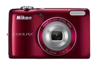 Nikon COOLPIX L26 16.1 MP Digital Camera with 5x Zoom NIKKOR Glass Lens and 3-inch LCD (Red)