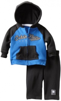 Calvin Klein Baby-boys Newborn Hoodie with Pant, Assorted, 3-6 Months