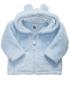 Snuggle in. He'll be irresistibly cute and cuddly in this fun microfleece hooded jacket from Carter's.