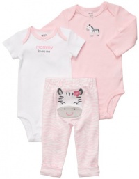 Carter's 3-pc. Pink Zebra Bodysuit Set