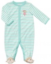 Carter's Pretty Pirouette Terry Coverall (Sizes 0M - 9M) - turquoise, 9 months