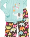 Carter's Toddler 2 Piece Fleece PJ Set - Elephant-4T