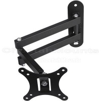 Cheetah Mounts Articulating Arm Mount Bracket for VESA 100 LCD LED Flat Screen Monitor Displays/TVs  12-24 up to 40lbs Tilt and Swivel