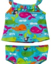 Carter's Baby-girls Infant 2 Piece Mermaid Swimsuit, Turquoise, 12 Months