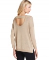 Sunny Leigh's sweater is radiant with a metallic knit and easy fit.